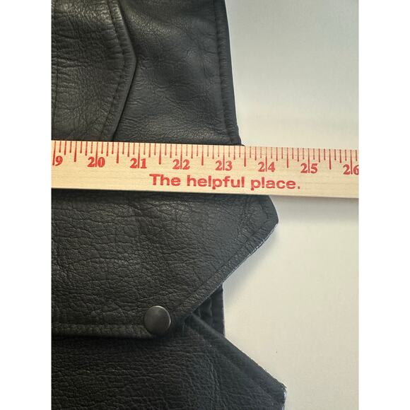 Vtg Genuine Leather Pro Rider Laced Motorcycle Vest Sz 40 Laconia NH‎ 90s Y2K - Picture 8 of 9